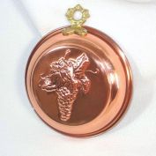 Old Dutch Round Copper Kitchen Mold Embossed Grapes Clearance