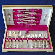 Heritage Rogers 1953 Silverplate Flatware Service for 8 Wood Chest Clearance