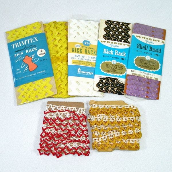Assortment Vintage Packaged Sewing Rick Rack and Trims #1