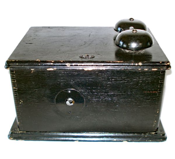 Antique Western Electric Telephone Ringer Box Painted Oak #3