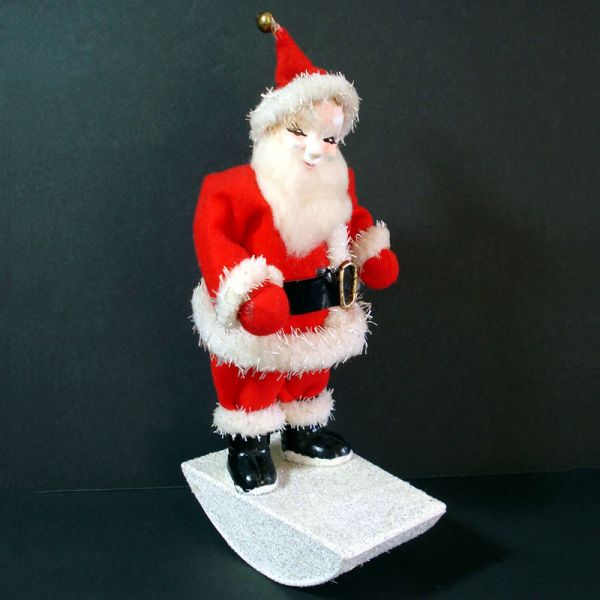 Japan Composition Rocking Santa Claus Christmas Figure #2