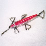 Beaded Mercury Glass Rocket Christmas Ornament