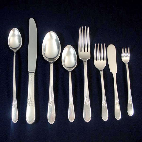 Devonshire Rogers 1938 Silverplate 40 Pic Flatware Set With Chest Clearance #4