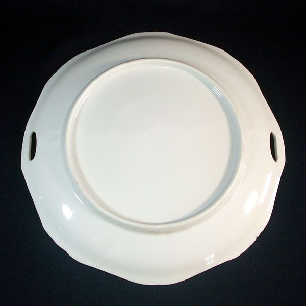 Handled Porcelain Plate With Shabby Pink, Red Roses Clearance #2
