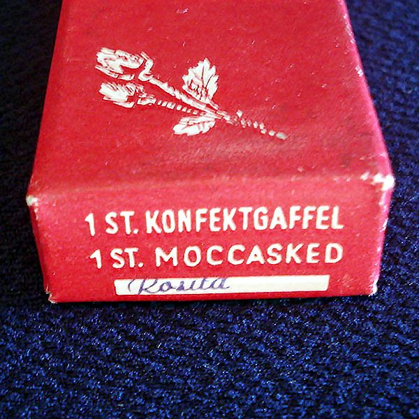 Boxed Swedish Silverplate Sweet Fork, Coffee Spoon Set #2