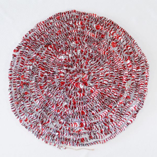 Metallic Red and Silver Foil Twist Christmas Garland 42 Feet