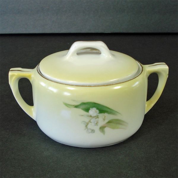 RS Silesia Schlegelmilch Lily of the Valley Sugar Bowl #2