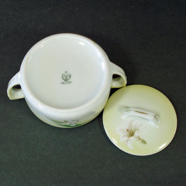 RS Silesia Schlegelmilch Lily of the Valley Sugar Bowl Clearance #3