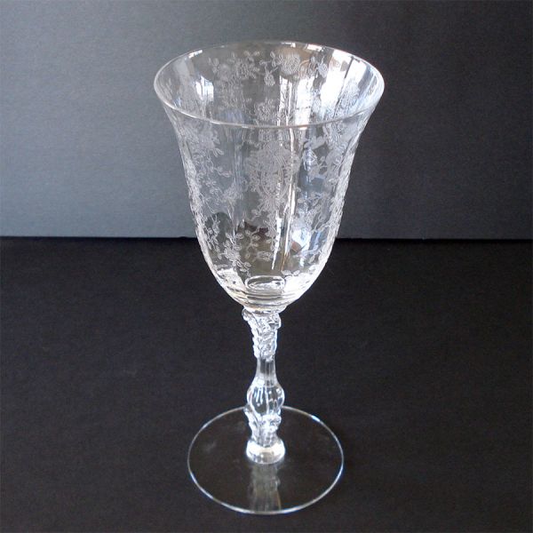 Cambridge Rose Point 2 Water Goblets 10 Ounce #3