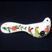 Lefton Rooster and Roses Key Rack Wall Pocket