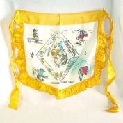 1940s Yellowstone Cowboys Indians Souvenir Ruffled Satin Apron