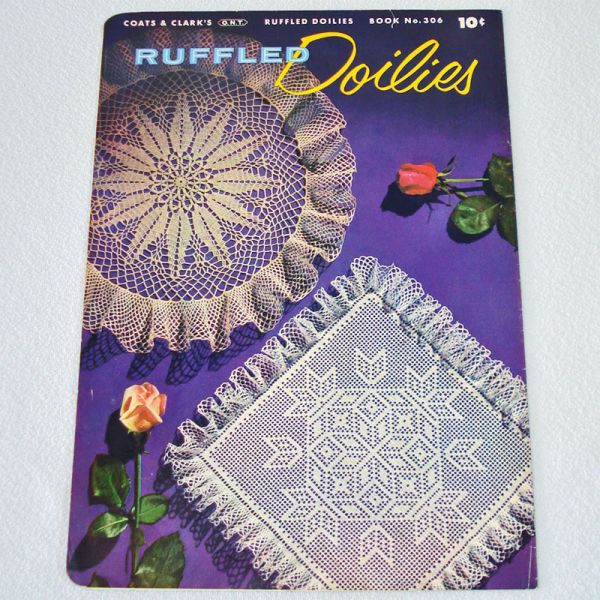 Ruffled Doilies 1954 Coats Clark Crochet Pattern Booklet Clearance #2