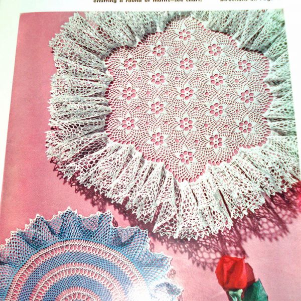 Ruffled Doilies 1954 Coats Clark Crochet Pattern Booklet Clearance #4