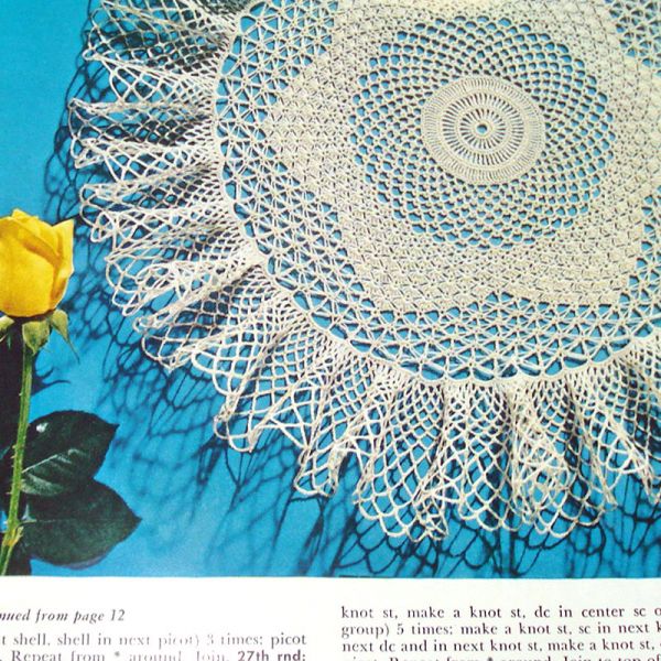 Ruffled Doilies 1954 Coats Clark Crochet Pattern Booklet Clearance #5