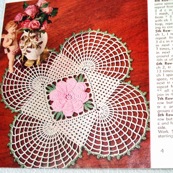 Crochet Doilies Star Pattern Instruction Booklet 1953 #3
