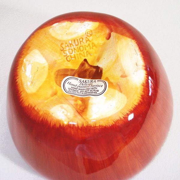 Red Apple Ceramic Cookie Jar Sakura Sonoma #5