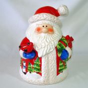Home Interiors 2004 Santa With Cardinal Christmas Cookie Jar