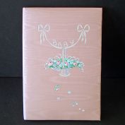 Pink Satin 1940 Baby Birth Record Book Unused Painted Cover