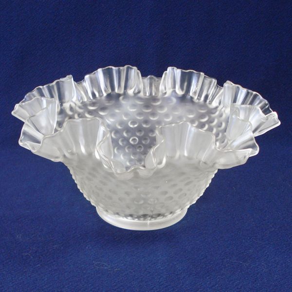 Satin Hobnail Ruffled Glass Lamp Shades 1.75 Inch Fitter Clearance