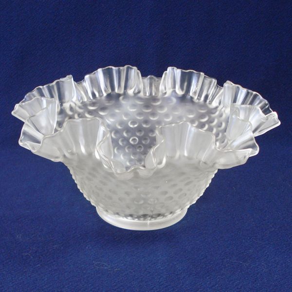 Satin Hobnail Ruffled Glass Lamp Shades 1.75 Inch Fitter