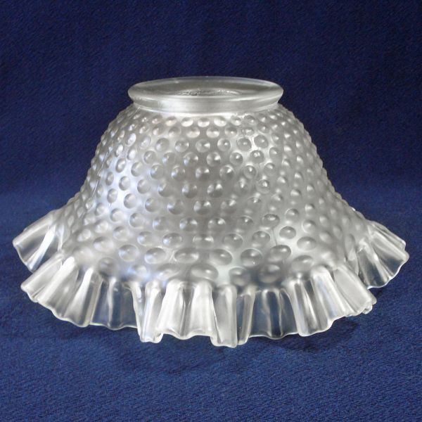 Satin Hobnail Ruffled Glass Lamp Shades 1.75 Inch Fitter #2