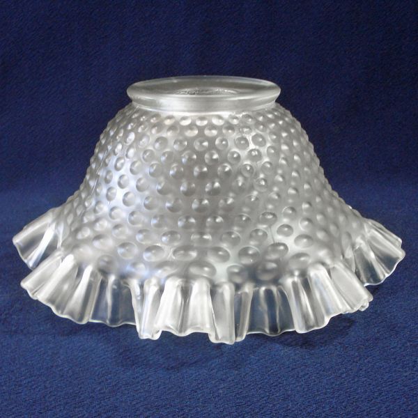 Satin Hobnail Ruffled Glass Lamp Shades 1.75 Inch Fitter Clearance #2