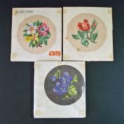 3 Sealed German Petit Point Needlework Kits Flowers Clearance