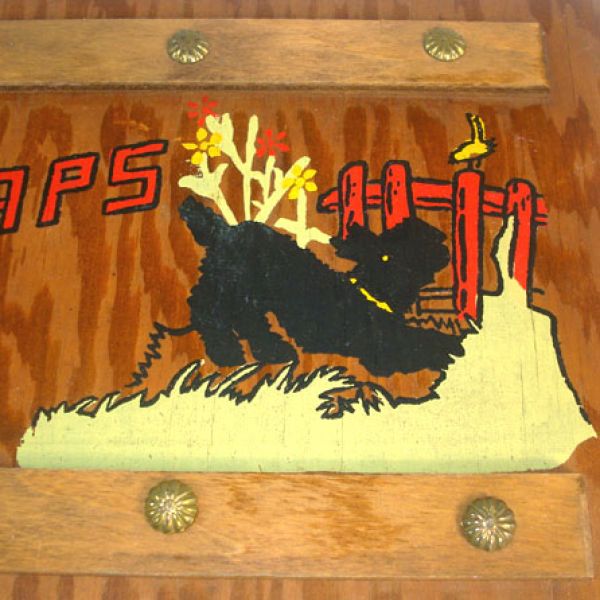 Scotty Dog 1940s Painted Wood Photo Album Clearance #2