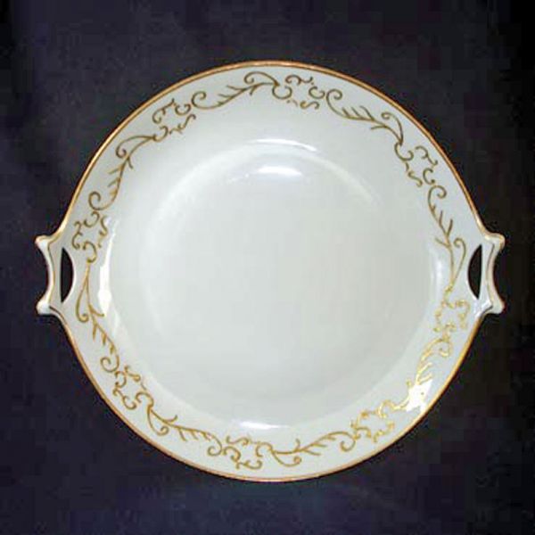 Hutschenreuther Bavaria Gold Trim Scrolls Handled Serving Plate Clearance