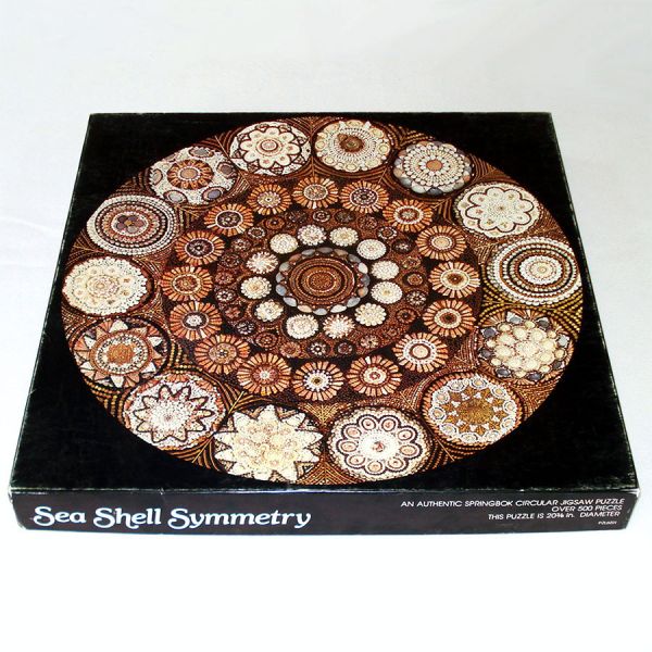 Sea Shell Symmetry 1978 Springbok Round Jigsaw Puzzle #1