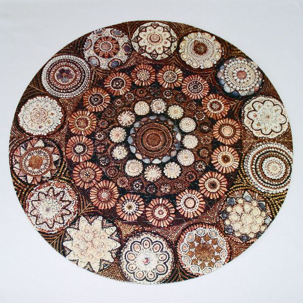 Sea Shell Symmetry 1978 Springbok Round Jigsaw Puzzle #2