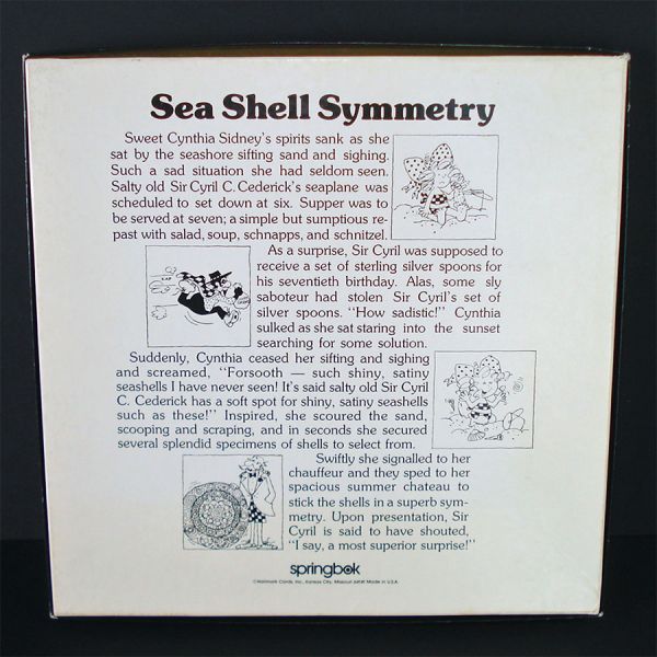 Sea Shell Symmetry 1978 Springbok Round Jigsaw Puzzle #3