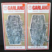 3 Boxes 1960s Metallic Silver Christmas Tinsel Garland 74 Feet