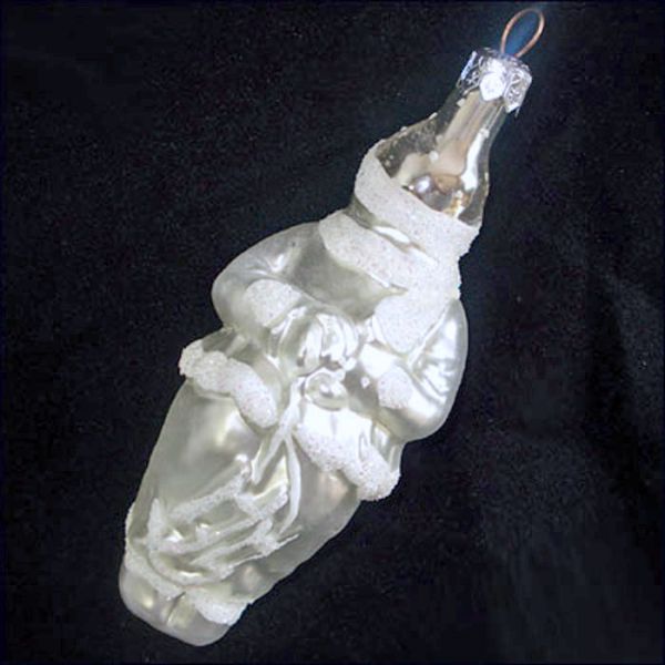 Sledding Boy Poland Glass Christmas Ornament #2