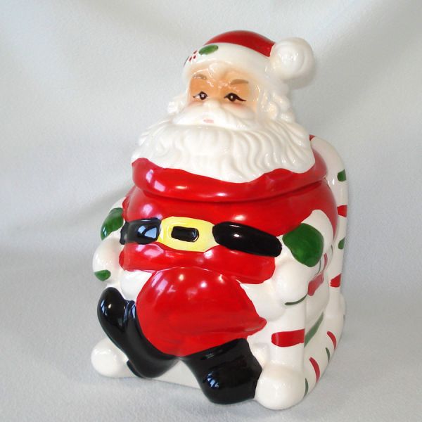 Santa in Rocking Chair Christmas Cookie Jar #2