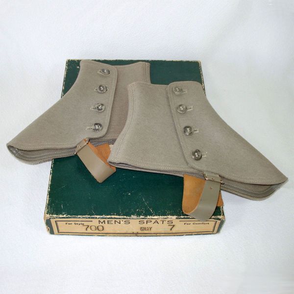Edwardian Wool Spats Unused in Original Box Clearance