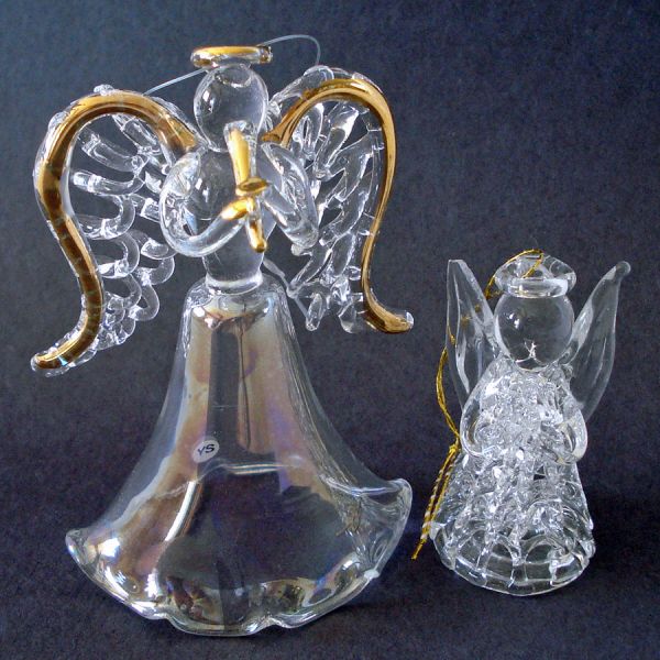 Box 8 Spun Glass Angel Christmas Ornaments Plus Two Clearance #4