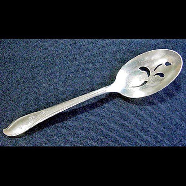 Springtime Silverplate Pierced Serving Spoon Rogers Clearance
