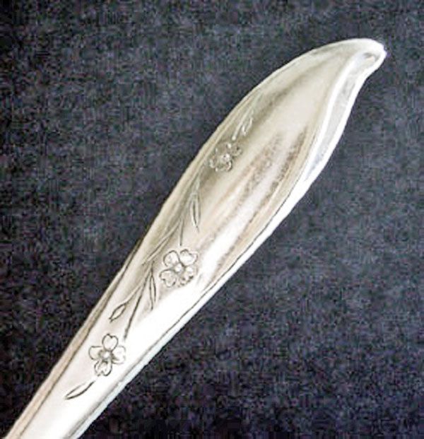 Springtime Silverplate Pierced Serving Spoon Rogers #2