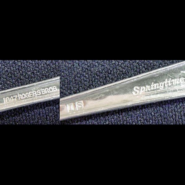 Springtime Silverplate Pierced Serving Spoon Rogers Clearance #3