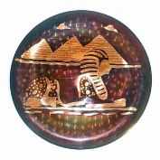 Copper Egyptian Spinx and Pyramids Wall Charger Plate Clearance