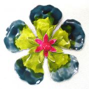 Mid Century Layered Enamel Flower Brooch Pin Clearance