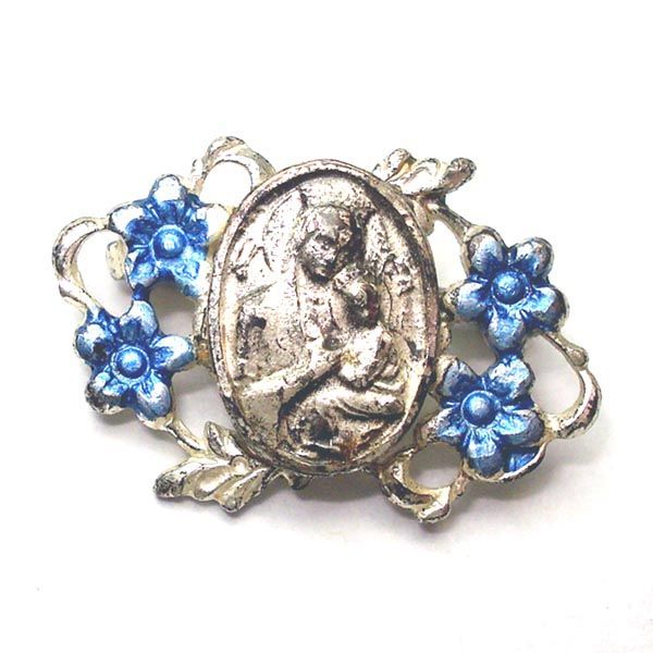 Saint Anne Virgin Mary Tiny Vintage Pin or Brooch #2