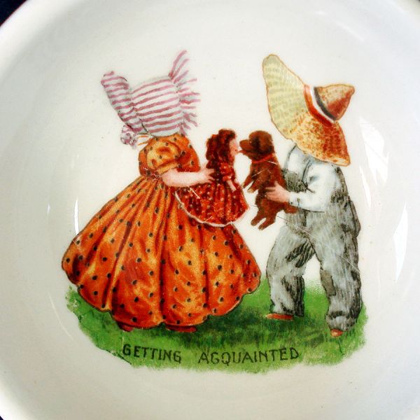 Sunbonnet Babies Child Feeding Bowl with Bonus Plate #2