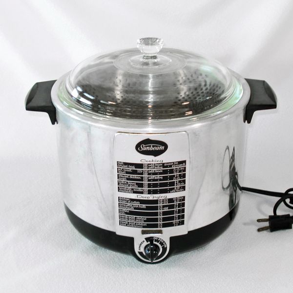 Chrome Sunbeam Electric Cooker Deep Fryer