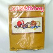 All American Sports Sunset Stitchery 1976 Needlework Kit Clearance