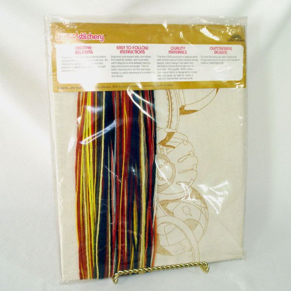 All American Sports Sunset Stitchery 1976 Needlework Kit Clearance #3
