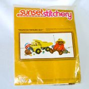 Childhood Treasure Boy Sunset Stitchery 1977 Needlework Kit Clearance