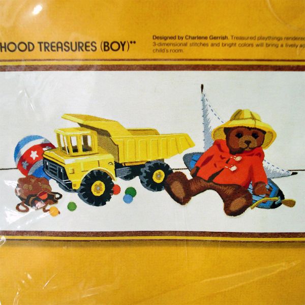 Childhood Treasure Boy Sunset Stitchery 1977 Needlework Kit Clearance #2
