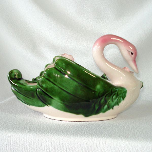 Royal Sealy Swan With Roses Planter Clearance #2